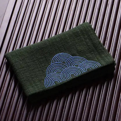 Thick Cotton And Linen Tea Towel Chinese Style Zen Tea Retro  Kung Fu Teapot Cleaning Towel Desktop Tea Ceremony Accessory