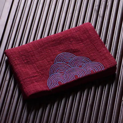 Thick Cotton And Linen Tea Towel Chinese Style Zen Tea Retro  Kung Fu Teapot Cleaning Towel Desktop Tea Ceremony Accessory