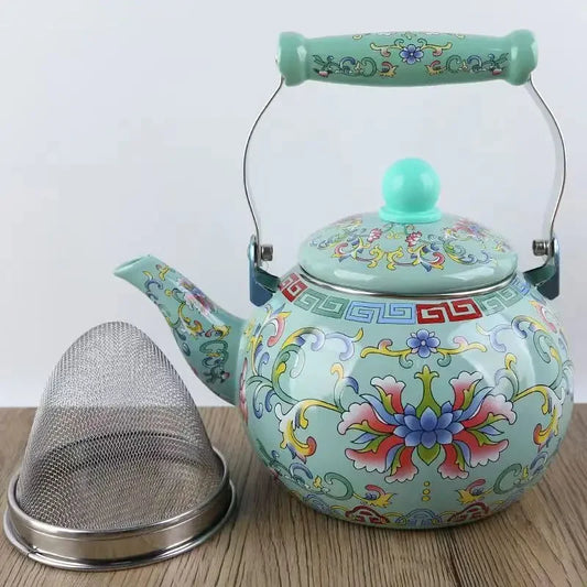 Thicken 1.5L-5L Enamel Teapot Cold Kettle Boiling Kettle Hot Kettle Milk Teapot Induction Cooker