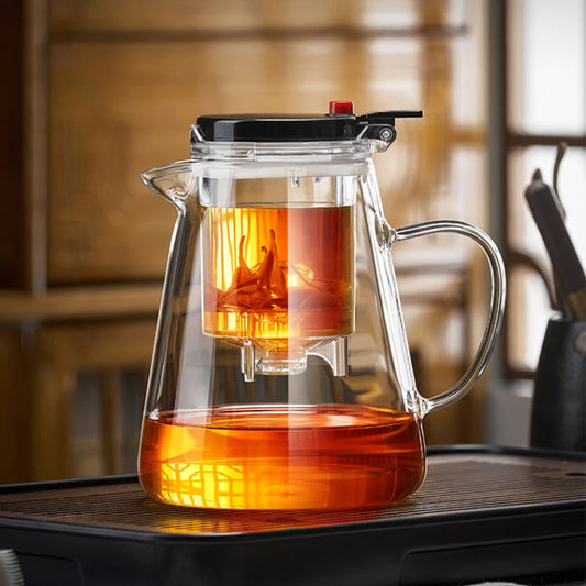Thickened Glass Teapot High-temperature Resistant Teapot Household One-button Filtering Tea Separation Tea Maker