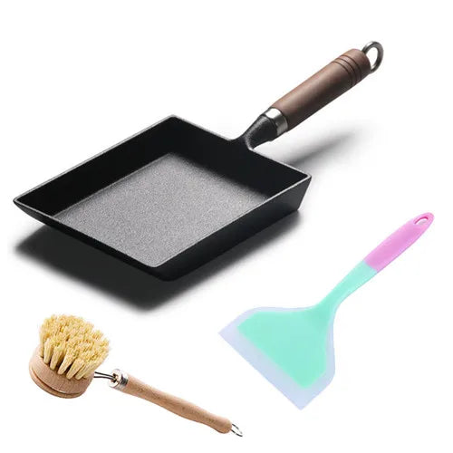 Thickened Japanese Omelette Pan / Tamagoyaki Pan, Non-stick Rectangle Mini Egg Frying Pan - Cast Iron / Aluminum Alloy
