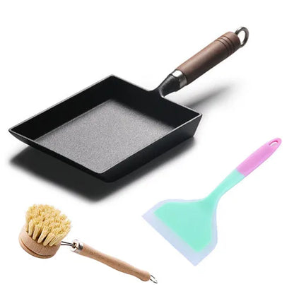 Thickened Japanese Omelette Pan / Tamagoyaki Pan, Non-stick Rectangle Mini Egg Frying Pan - Cast Iron / Aluminum Alloy