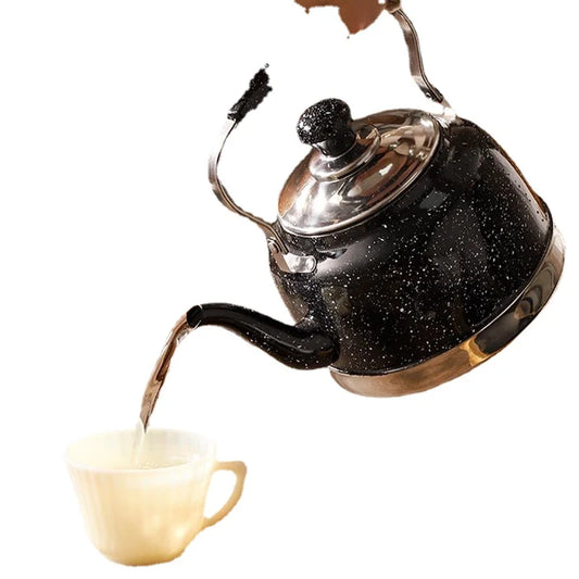 Thickened Stainless Steel Teapot with Health Filter and Beautiful Flower Pattern