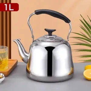 Thickened Stainless Steel Teapot with Health Filter and Beautiful Flower Pattern