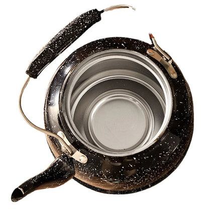 Thickened Stainless Steel Teapot with Health Filter and Beautiful Flower Pattern
