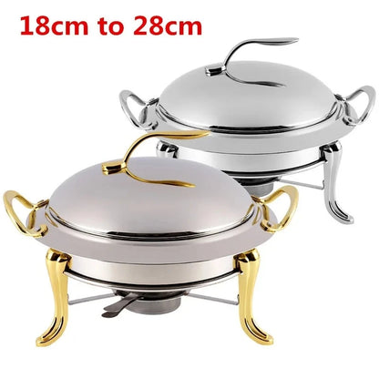 Thickened stainless steel alcohol dry gold small hotpot restaurant Pot hotel commercial household shabu fry pot hot pot