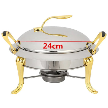 Thickened stainless steel alcohol dry gold small hotpot restaurant Pot hotel commercial household shabu fry pot hot pot