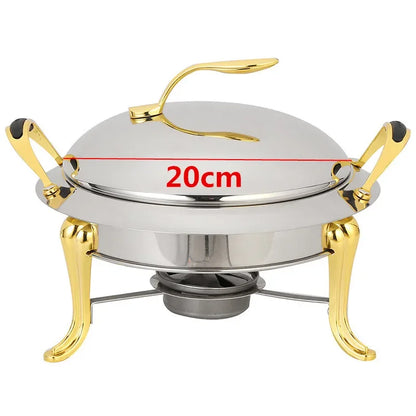 Thickened stainless steel alcohol dry gold small hotpot restaurant Pot hotel commercial household shabu fry pot hot pot