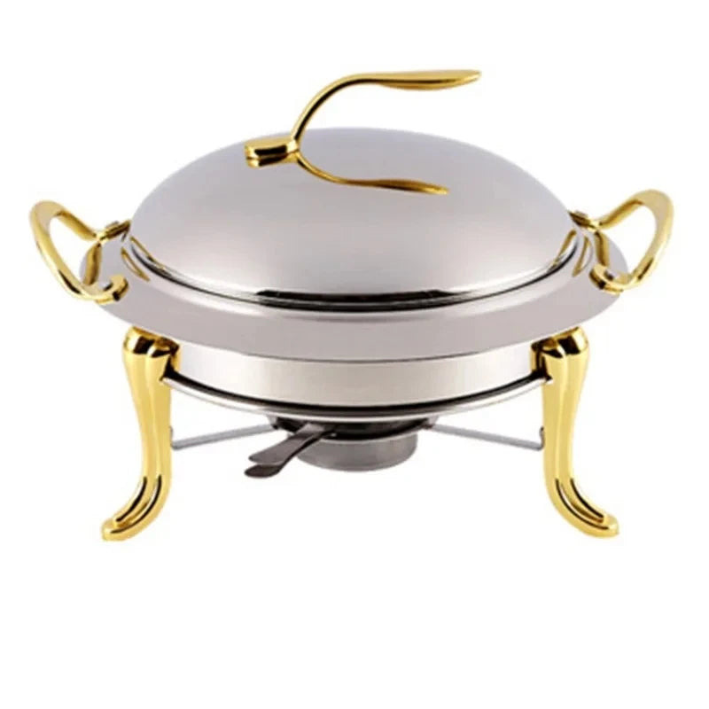 Thickened stainless steel alcohol dry gold small hotpot restaurant Pot hotel commercial household shabu fry pot hot pot