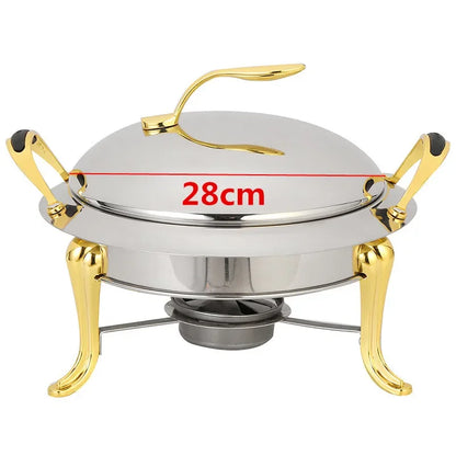 Thickened stainless steel alcohol dry gold small hotpot restaurant Pot hotel commercial household shabu fry pot hot pot