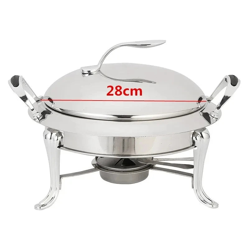 Thickened stainless steel alcohol dry gold small hotpot restaurant Pot hotel commercial household shabu fry pot hot pot