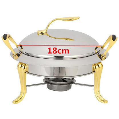 Thickened stainless steel alcohol dry gold small hotpot restaurant Pot hotel commercial household shabu fry pot hot pot
