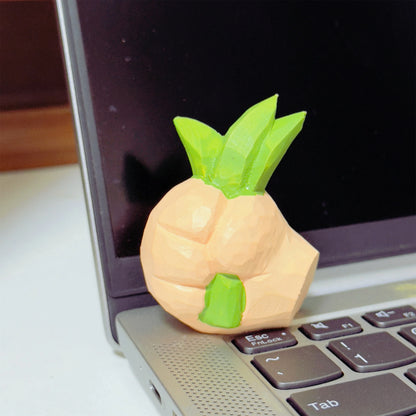 This hand holds grass creativity, grass wood carving, decompression, office gifts, niche tabletop decorations play with