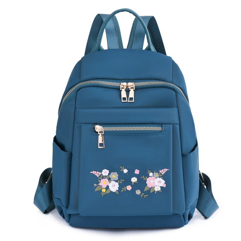 Three Colors Are Available Bag Original Chinese Style Embroidery Double Shoulder Back Nylon Backpacks Women's Designer Schoolbag