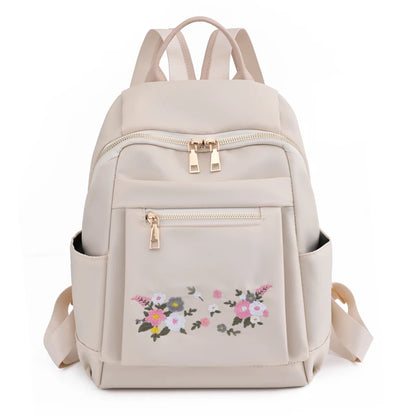 Three Colors Are Available Bag Original Chinese Style Embroidery Double Shoulder Back Nylon Backpacks Women's Designer Schoolbag