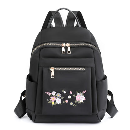 Three Colors Are Available Bag Original Chinese Style Embroidery Double Shoulder Back Nylon Backpacks Women's Designer Schoolbag