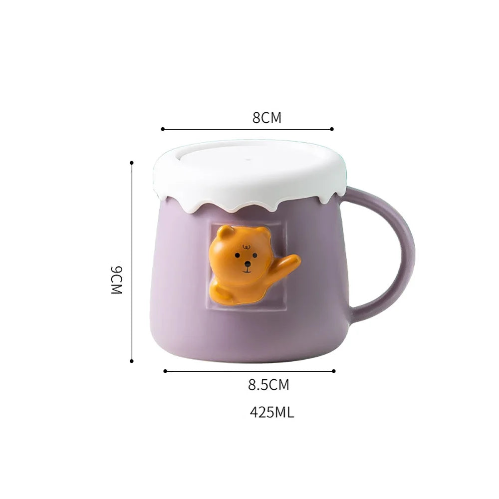 Three Dimensional Animal Mug Kawaii Cups of Coffee Thermo Coffee Cup to Carry Ceramics & Pottery Original Breakfast Cups Mugs Go