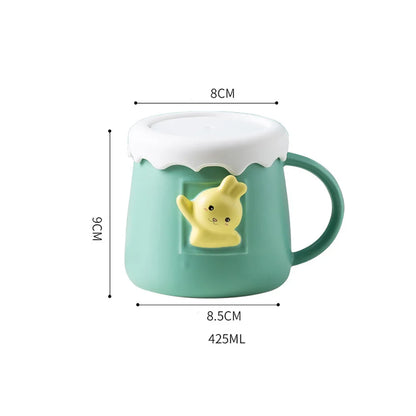 Three Dimensional Animal Mug Kawaii Cups of Coffee Thermo Coffee Cup to Carry Ceramics & Pottery Original Breakfast Cups Mugs Go