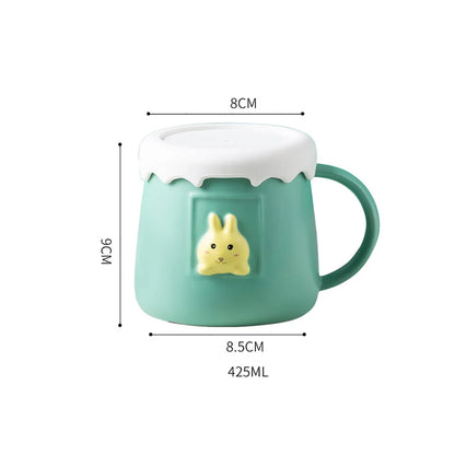 Three Dimensional Animal Mug Kawaii Cups of Coffee Thermo Coffee Cup to Carry Ceramics & Pottery Original Breakfast Cups Mugs Go