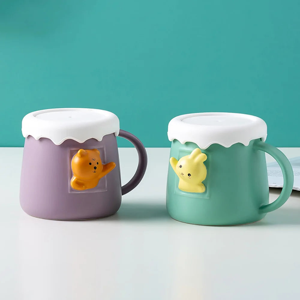 Three Dimensional Animal Mug Kawaii Cups of Coffee Thermo Coffee Cup to Carry Ceramics & Pottery Original Breakfast Cups Mugs Go