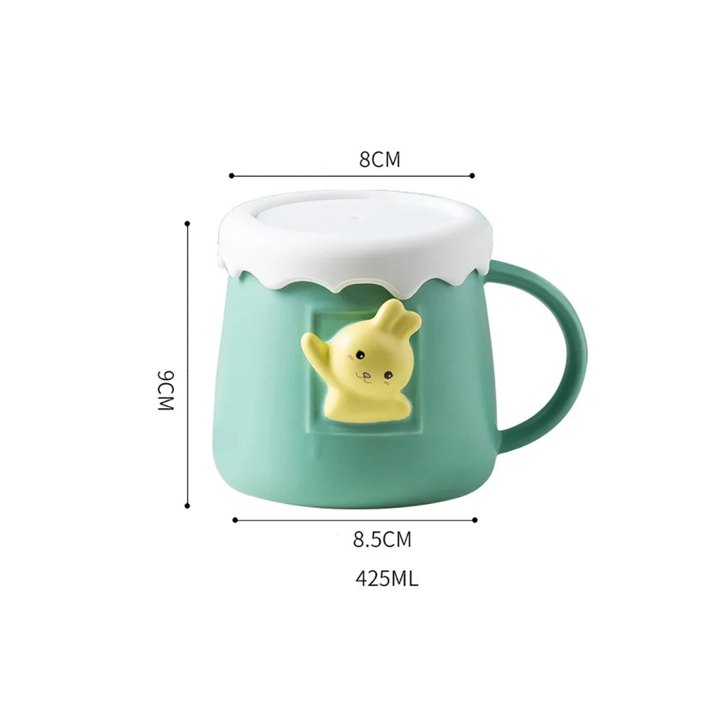 Three Dimensional Animal Mug Kawaii Cups of Coffee Thermo Coffee Cup to Carry Ceramics & Pottery Original Breakfast Cups Mugs Go