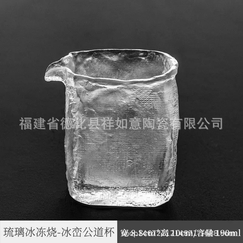 Three Times Ancient French Glaze Frozen Burning Pitcher Thickened Large Glass Tea Pot Jade Porcelain Tea Pitcher Tea Utensils