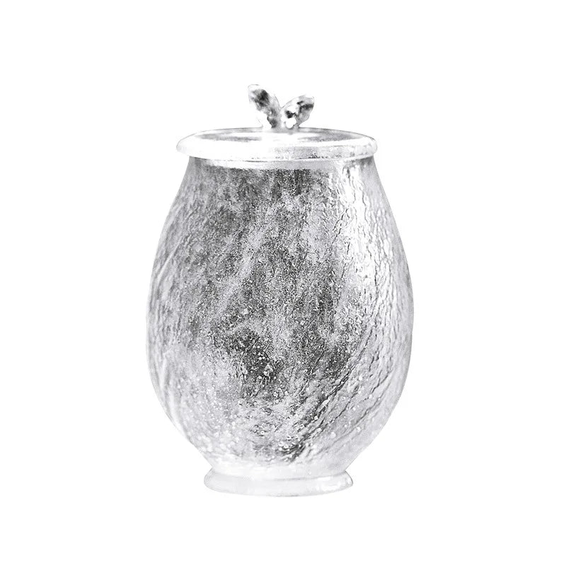 Three Times Glass Tea Pot Ice Cube Clear Feeling Frozen Small Size Tea Storage Pot Tea Warehouse