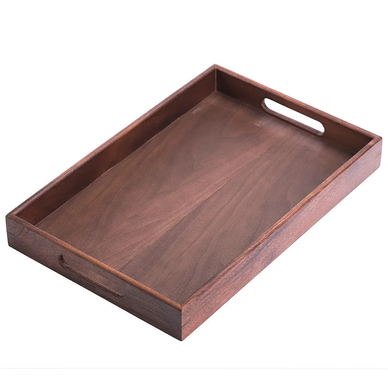 Three Times Heavy Bamboo Mat Tea Tray Study Tray Bamboo Rectangular Household Serving Tray Japanese Style Tea Table Storage Tr