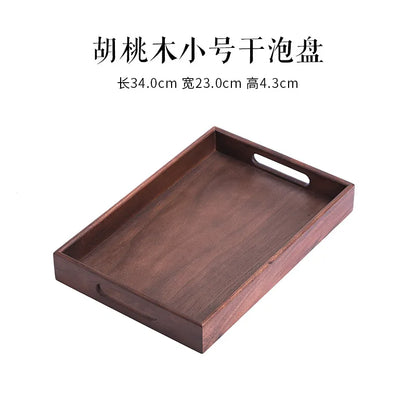 Three Times Heavy Bamboo Mat Tea Tray Study Tray Bamboo Rectangular Household Serving Tray Japanese Style Tea Table Storage Tr
