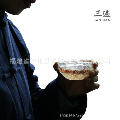 Three Times Ingenious Glass Cup Frozen Master Cup Japanese Kung Fu Tea Cup Tea Cup Transparent Cup