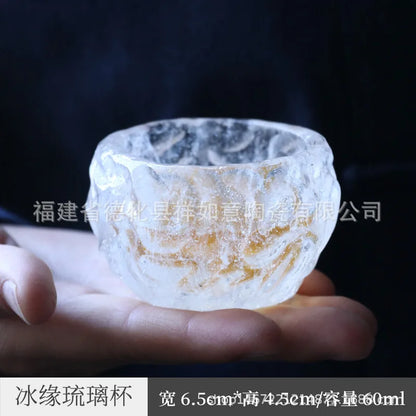 Three Times Ingenious Glass Cup Frozen Master Cup Japanese Kung Fu Tea Cup Tea Cup Transparent Cup