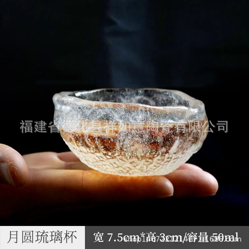 Three Times Ingenious Glass Cup Frozen Master Cup Japanese Kung Fu Tea Cup Tea Cup Transparent Cup