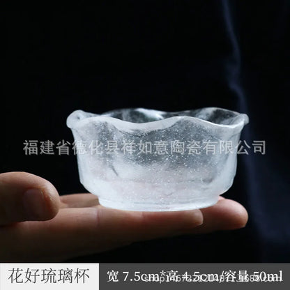 Three Times Ingenious Glass Cup Frozen Master Cup Japanese Kung Fu Tea Cup Tea Cup Transparent Cup
