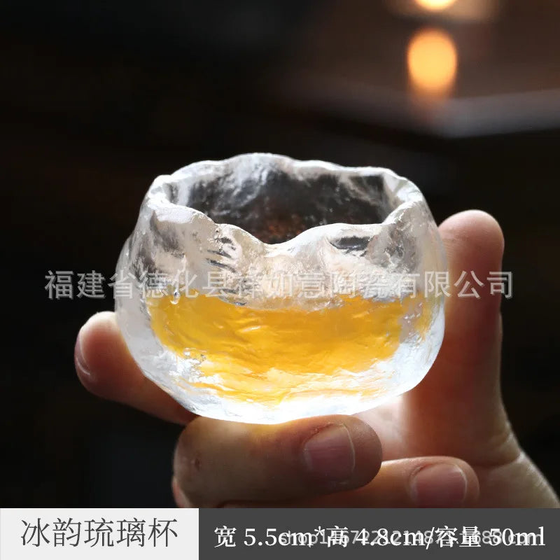 Three Times Ingenious Glass Cup Frozen Master Cup Japanese Kung Fu Tea Cup Tea Cup Transparent Cup