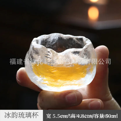 Three Times Ingenious Glass Cup Frozen Master Cup Japanese Kung Fu Tea Cup Tea Cup Transparent Cup