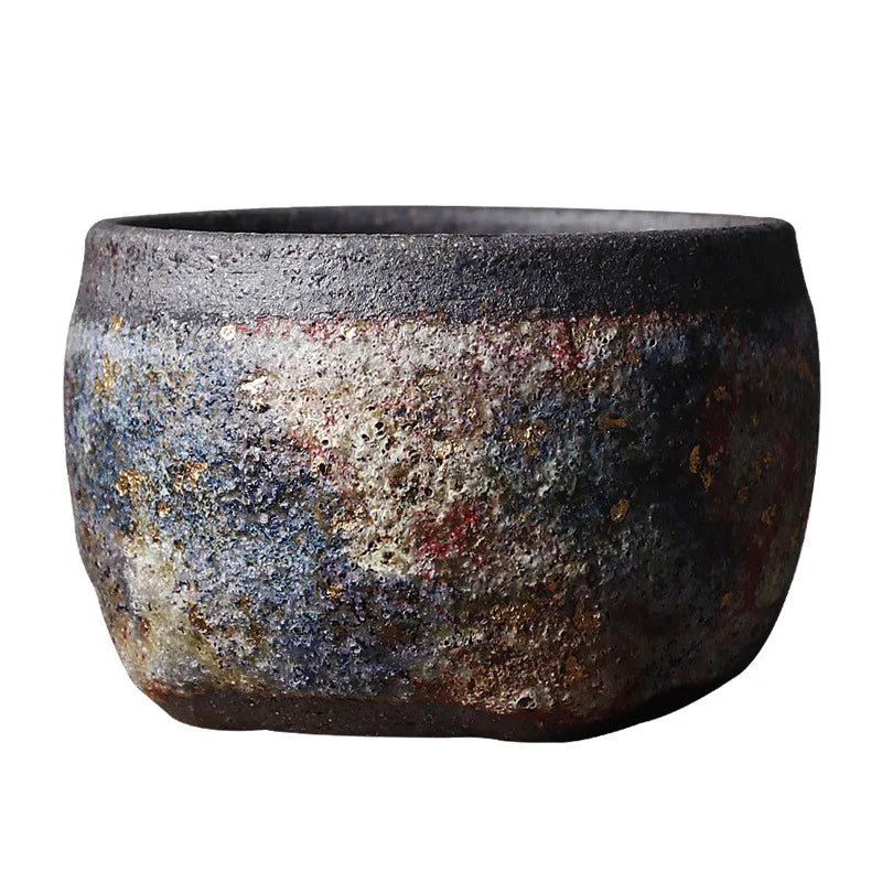 Three Times Japanese Rock Master Cup Handmade Firewood Tea Cup Taiwan Old Rock Clay Kung Fu Tea Set Single Cup Tea Cup