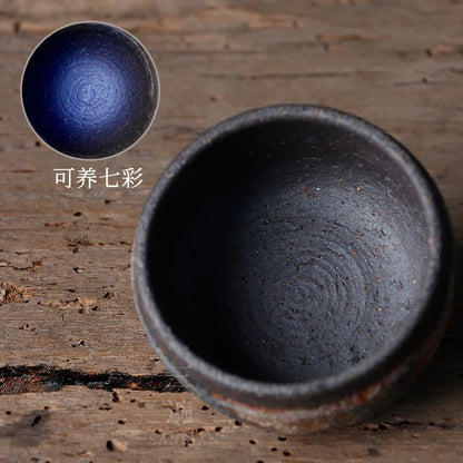 Three Times Japanese Rock Master Cup Handmade Firewood Tea Cup Taiwan Old Rock Clay Kung Fu Tea Set Single Cup Tea Cup