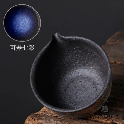Three Times Japanese Rock and Mineral Colorful Pitcher Handmade Tea Pot Tea Ceremony Kung Fu Tea Set Stoneware Fair Cup Tea Pi