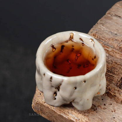 Three Times Japanese Style24kJinkaipian Handmade Zhi Wild Burning Master Cup Tea Cup Tea Ceramic Kung Fu Tea Cup