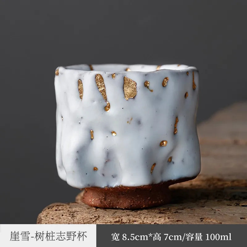 Three Times Japanese Style24kJinkaipian Handmade Zhi Wild Burning Master Cup Tea Cup Tea Ceramic Kung Fu Tea Cup