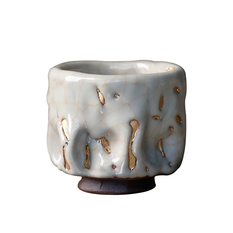 Three Times Japanese Style24kJinkaipian Handmade Zhi Wild Burning Master Cup Tea Cup Tea Ceramic Kung Fu Tea Cup