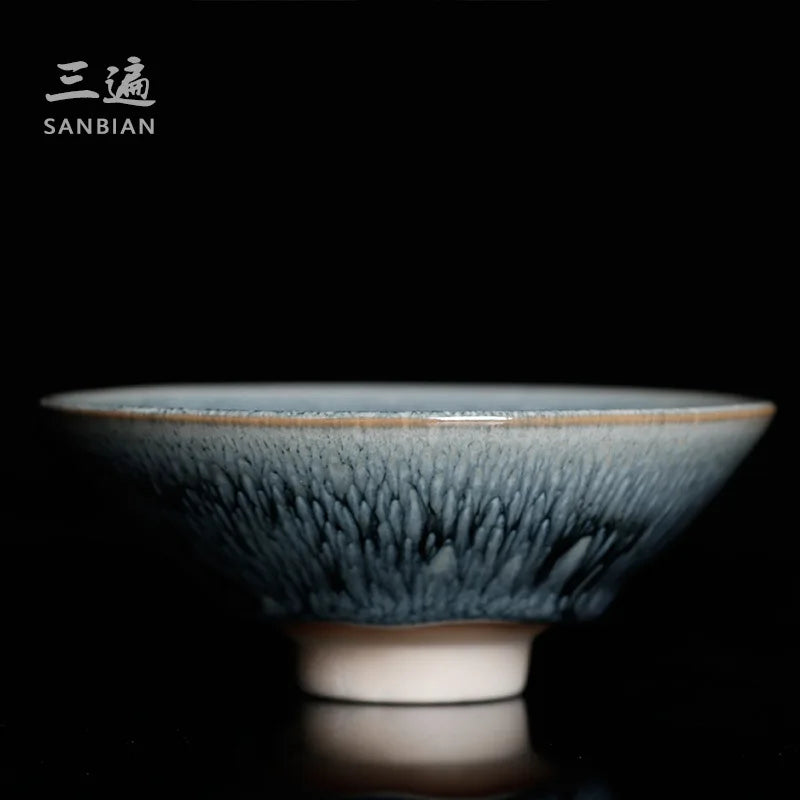 Three Times Jianyang Jianzhan Famous Starry Sky Oil Drops Starry Sky Change Master Cup Kung Fu Tea Cup Tea Cup