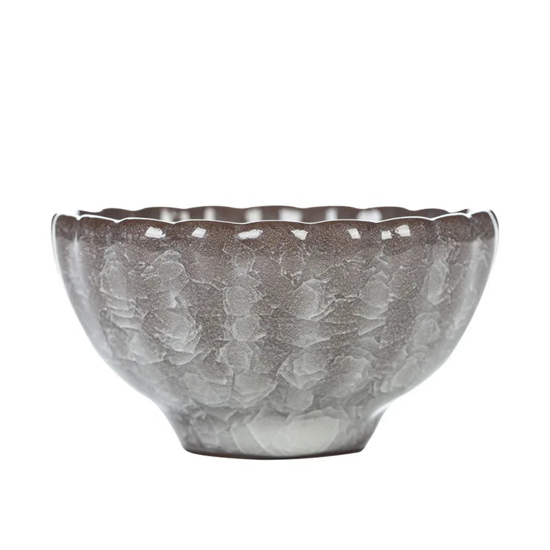 Three Times Longquan Celadon Ge Kiln Ice Crack Tea Cup Master Cup Single Cup Porcelain Kung Fu Tea Set Tea Cup