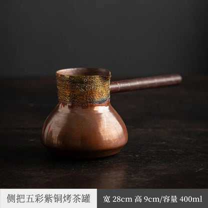 Three Times Red Copper Pitcher Kung Fu Tea Set Fair Mug Tea Pot Tea Ceremony Utensils Pure Copper Tea Pitcher