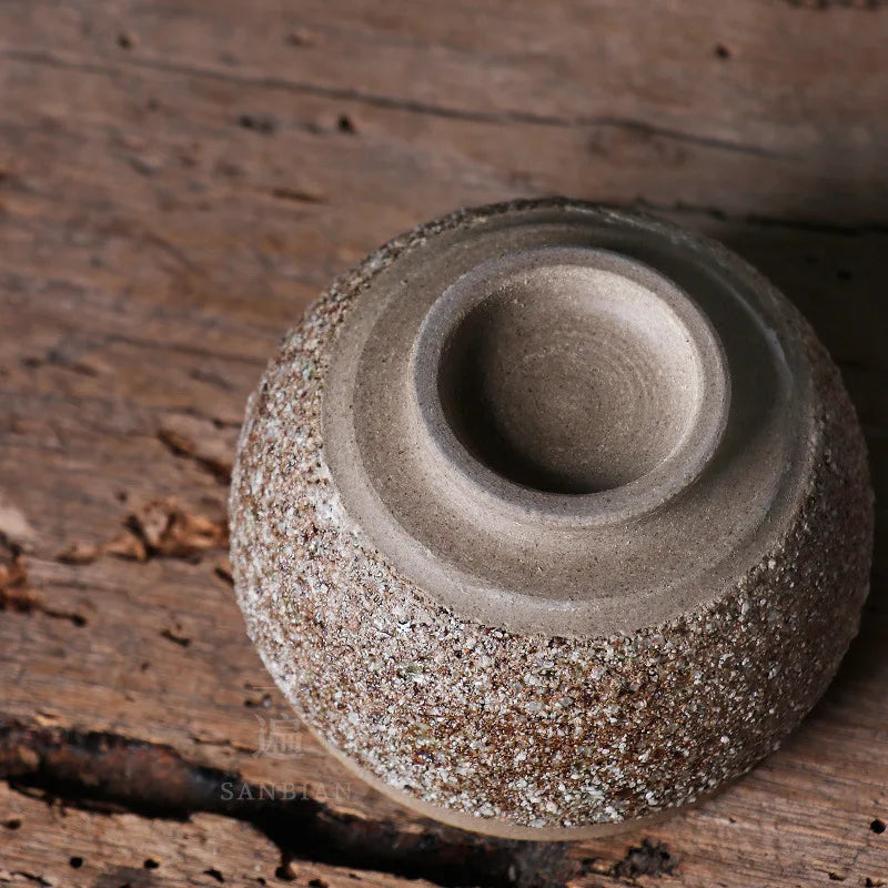 Three Times Rock Mine Stoneware Master Single Cup Tea Cup Taiwan Old Rock Clay Kung Fu Tea Set Personal Sand Cup Supportable