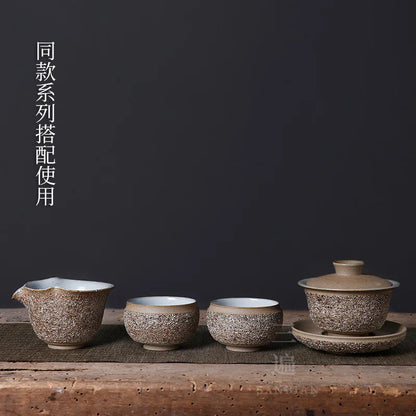 Three Times Rock Mine Stoneware Master Single Cup Tea Cup Taiwan Old Rock Clay Kung Fu Tea Set Personal Sand Cup Supportable