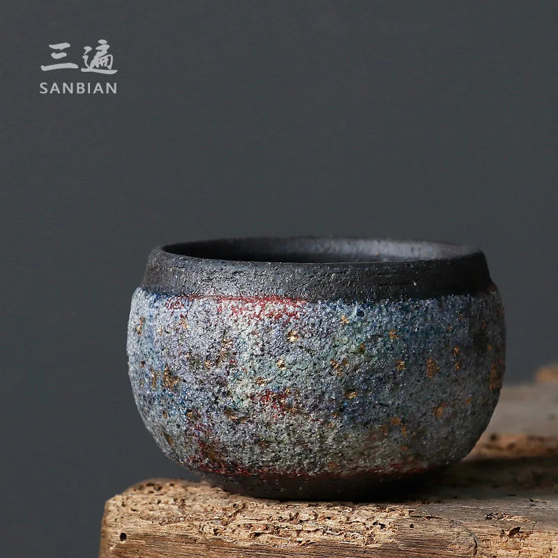 Three Times Rock Mine Tea Cup Village Is Famous Pottery Tea Cup Taiwan Old Rock Clay Kung Fu Tea Set Master Single Cup