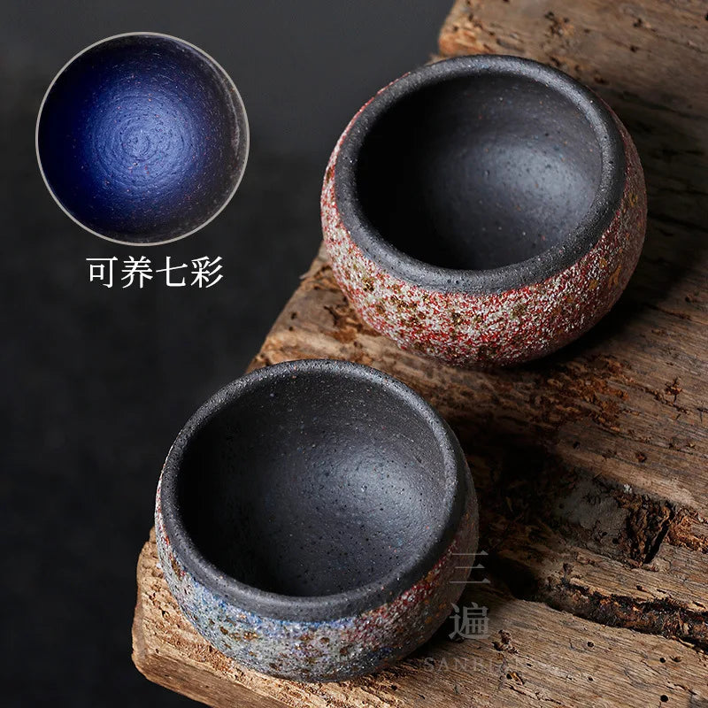 Three Times Rock Mine Tea Cup Village Is Famous Pottery Tea Cup Taiwan Old Rock Clay Kung Fu Tea Set Master Single Cup