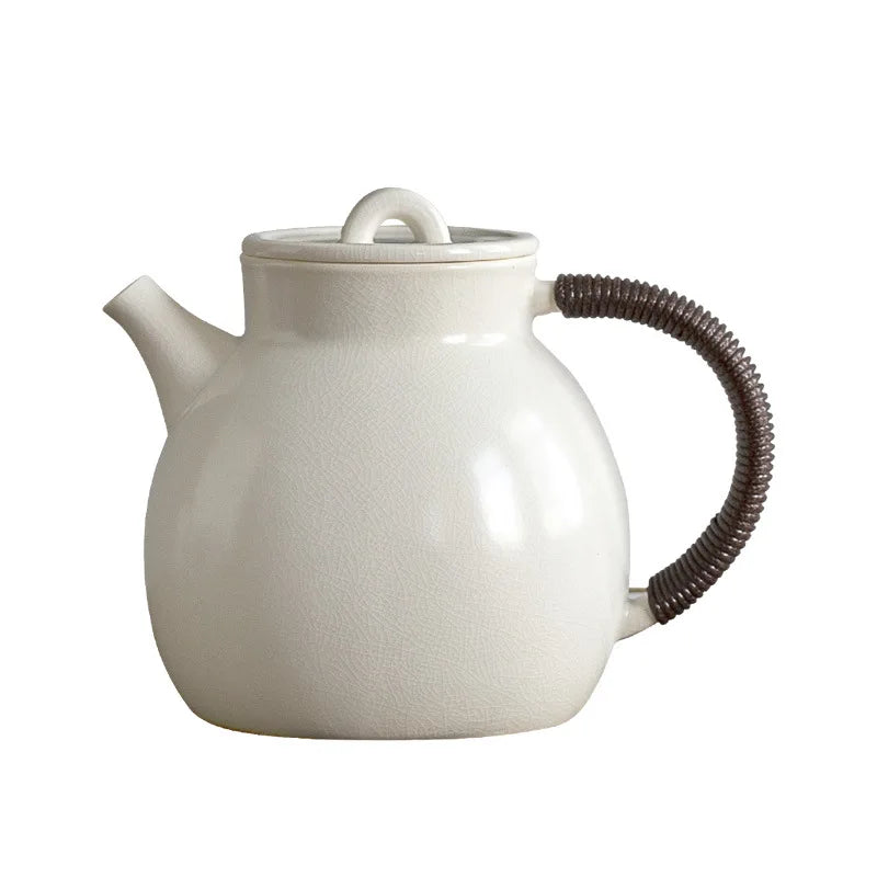 Three Times Soda Glaze Kettle Tea Brewing Pot Tea Cooker Household Tea Brewing Clay Pot Electric Ceramic Stove Porcelain Kung