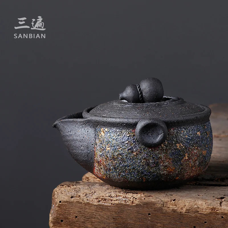 Three Times Taiwan Rock Mine Aquarius Pot Handmade Pine Cones Little Teapot Stoneware Tureen Japanese Pot Aquarius